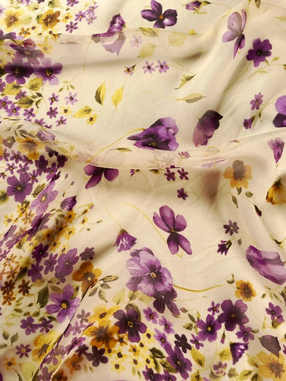 Dolce & Gabbana Silk Chiffon Floral Scarf